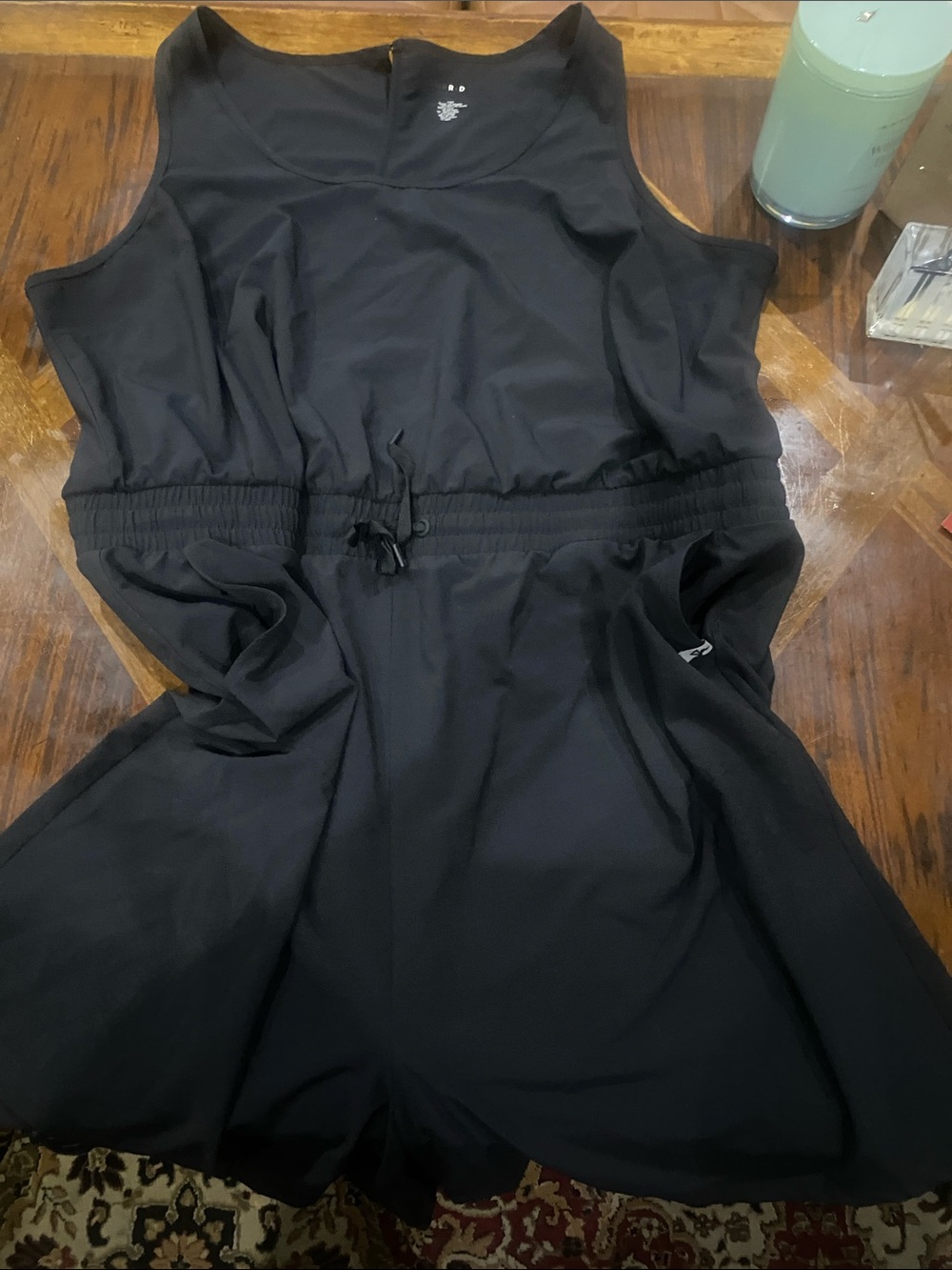 torrid Black Sleeveless Romper with Drawstring Waist